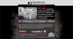 Desktop Screenshot of bedrockconcretecutting.com